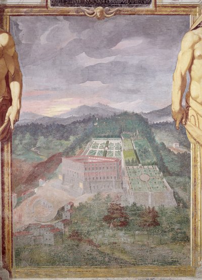 The Villa di Caprarola, from the Loggia of the Villa Lante, 1568 by Raffaellino da Reggio